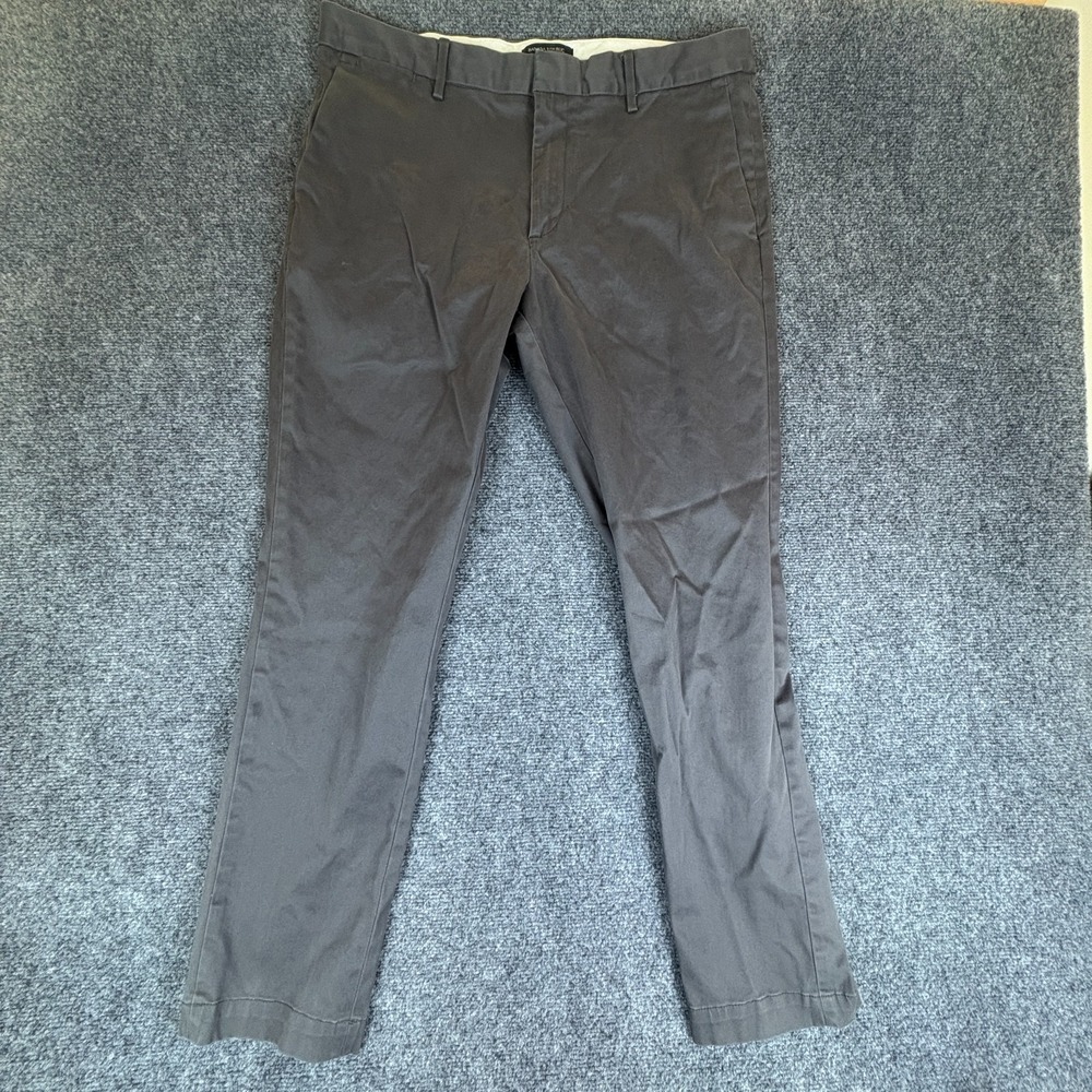 Banana Republic Fulton Chino Pants Mens 36x30 Gray Cotton Stretch Tapered Leg
